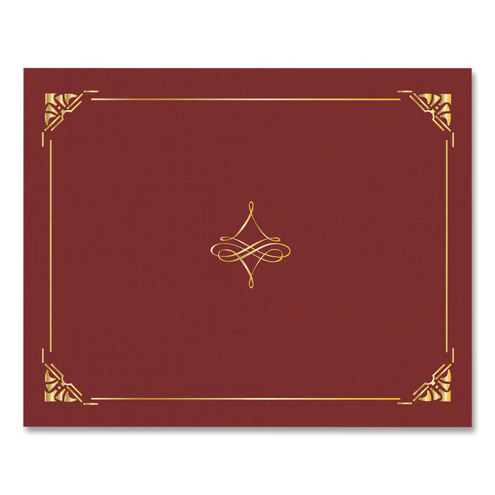 Certificate/Document Cover, 8.75 x 11.25, Red, 5/Pack