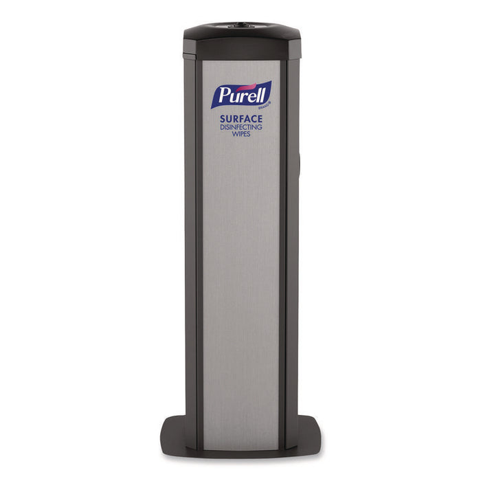 DS360 High-Capacity Surface Disinfecting Wipes Station, 1,200 Wipe Capacity, 15.5 x 15.5 x 39.6, Graphite