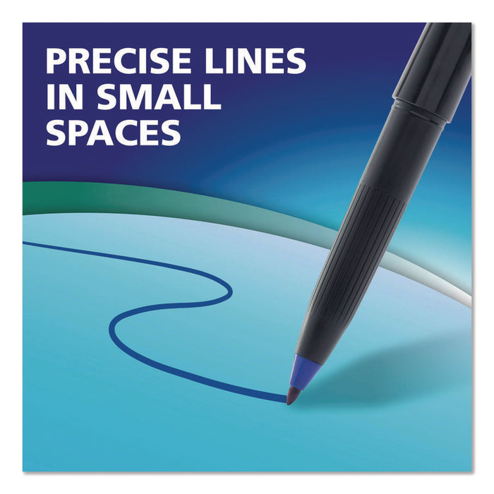 Wet Erase Marker, Fine Bullet Tip, Blue, Dozen