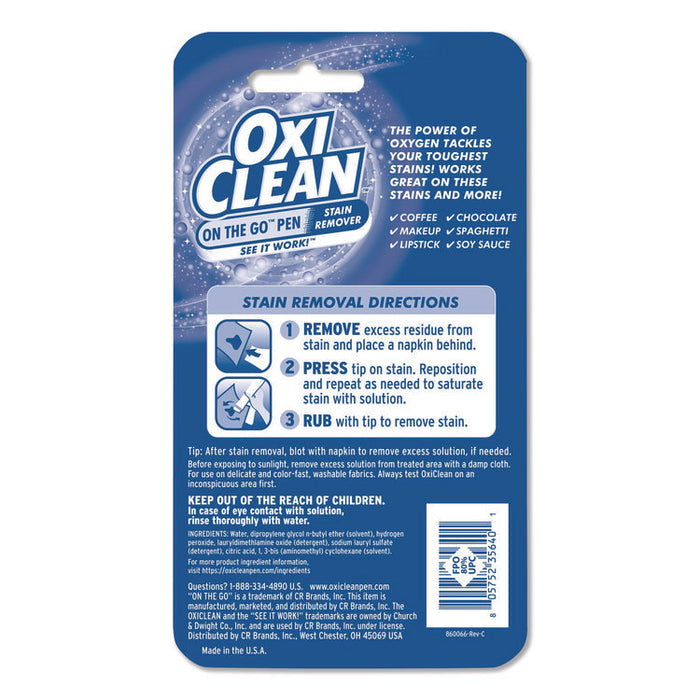 On-the-Go Pen Stain Remover, Unscented,  Bonus Size, 22 mL Pen