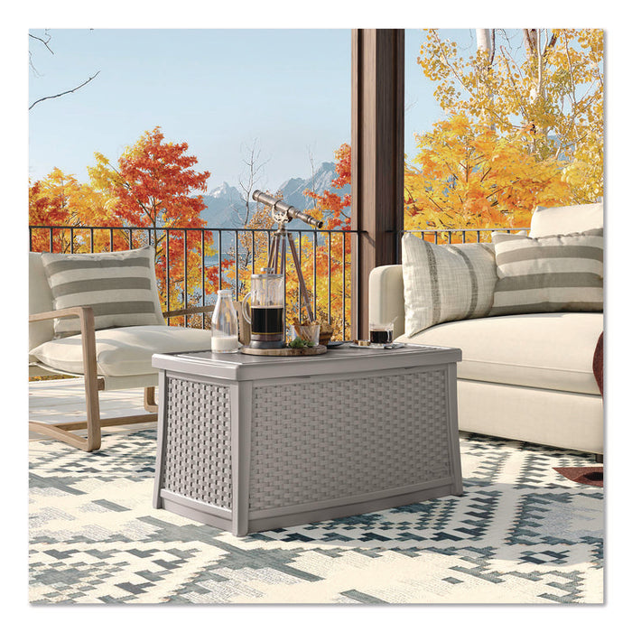 Elements Coffee Table with Storage, Rectangular, 34w x 20d x 18h, Dove Gray Top, Dove Gray Base/Legs