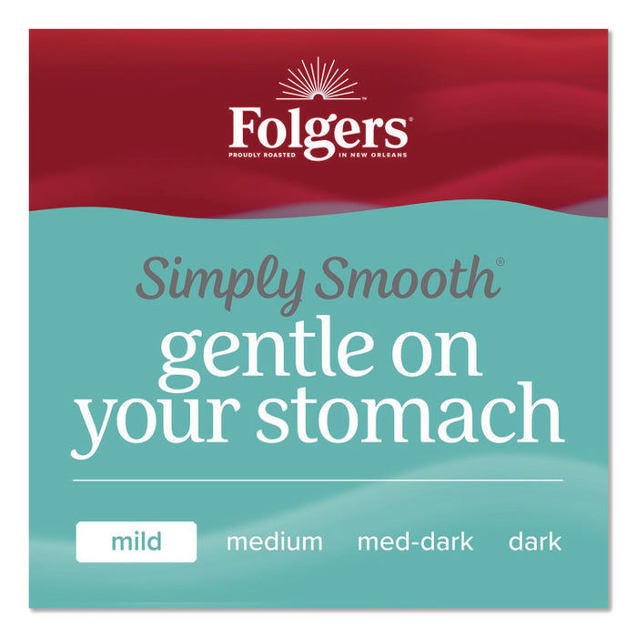 Simply Smooth Ground Coffee, Gentle On Your Stomach, 27 oz Canister, 6/Carton
