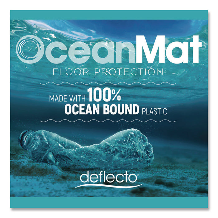 OceanMat Hard Floor Chair Mat for Hard Floors, Rectangular with Lip, Straight Edges, 45" x 53", Clear