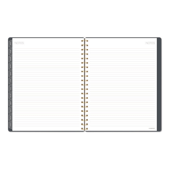 Hera Weekly Monthly Planner, Wavy Lines, 11 x 8.5, Black/Gold Cover, 12-Month (Jan to Dec): 2026