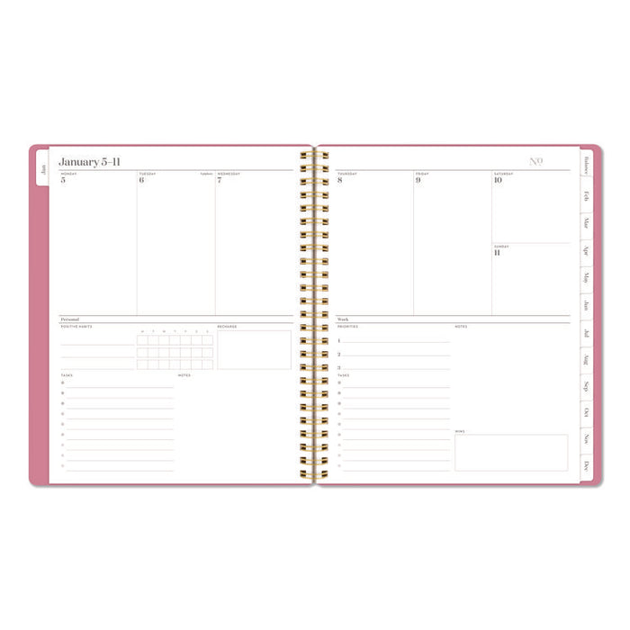 WorkStyle Weekly/Monthly Planner, 8.75 x 7.75, Pink Cover, 12-Month (Jan to Dec): 2026