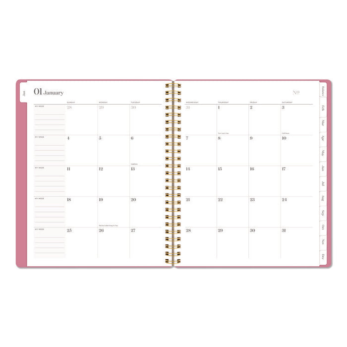 WorkStyle Weekly/Monthly Planner, 8.75 x 7.75, Pink Cover, 12-Month (Jan to Dec): 2026