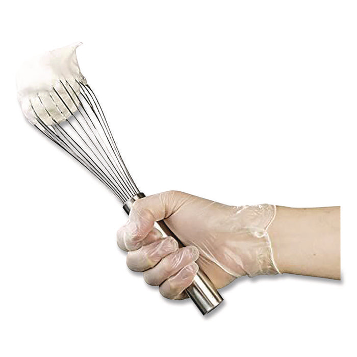 Vinyl Exam Gloves, Powder-Free, X-Large, 9.5" Long, Clear, 100/Box
