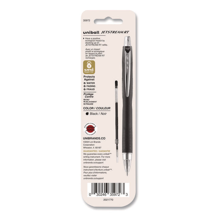 Refill for JetStream RT Pens, Bold Conical Tip, Black Ink, 2/Pack