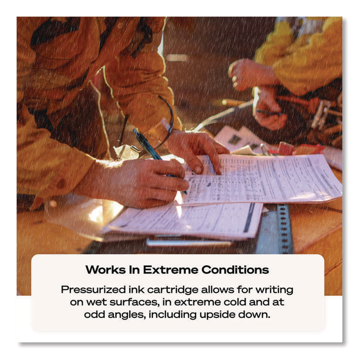 Power Tank RT Ballpoint Pen, Retractable, Bold 1 mm, Black Ink, Smoke/Black Barrel, Dozen