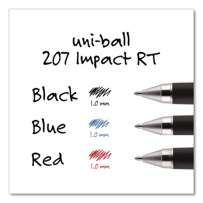 207 Impact RT Gel Retractable Pen Refills, Bold 1 mm Conical Tip, Blue Ink, 2/Pack