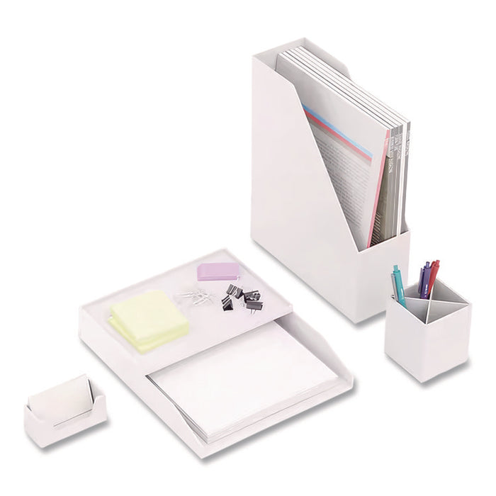 Plastic Magazine File, 3.66 x 10.3 x 12.51, White