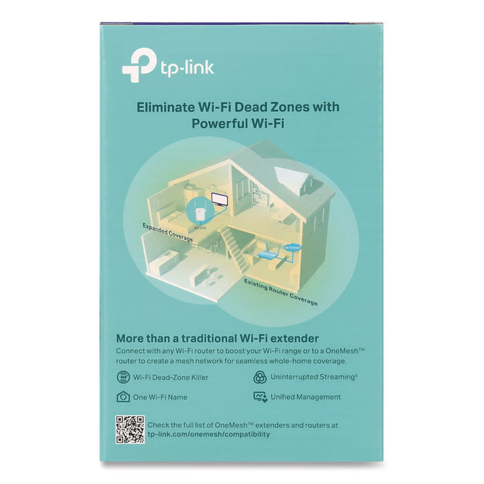 RE305 AC1200 Wi-Fi Range Extender, 1 Port, Dual-Band 2.4 GHz/5 GHz