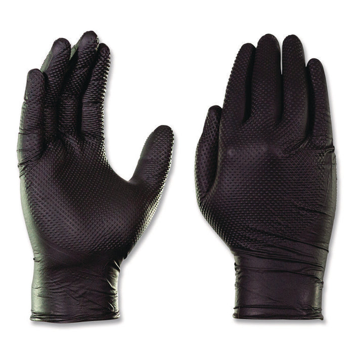 Nitrile Exam Gloves, Powder-Free, X-Large, 7 mil Thick, 9.5" Long, Black, 100/Box, 10 Boxes/Carton
