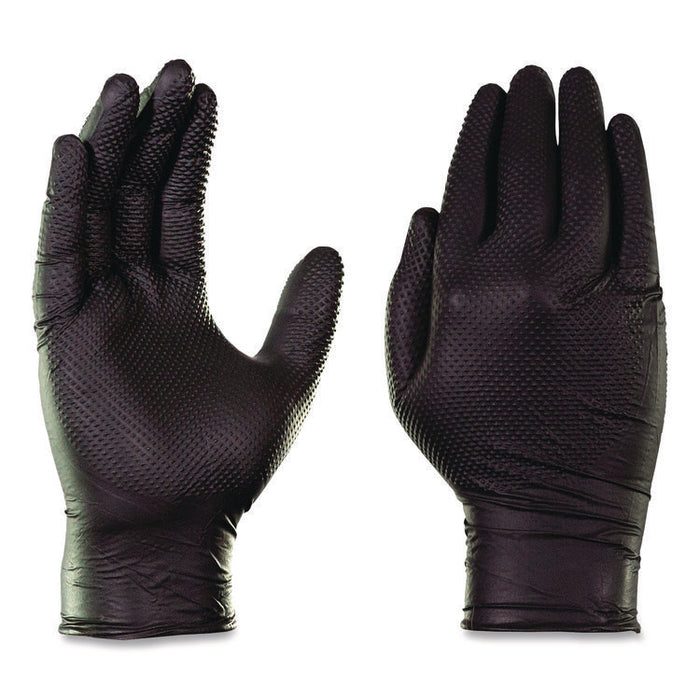 Nitrile Exam Gloves, Powder-Free, Large, 7 mil Thick, 9.5" Long, Black, 100/Box, 10 Boxes/Carton