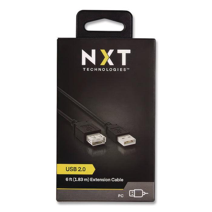 USB 2.0 Extension Cable, 6 ft, Black