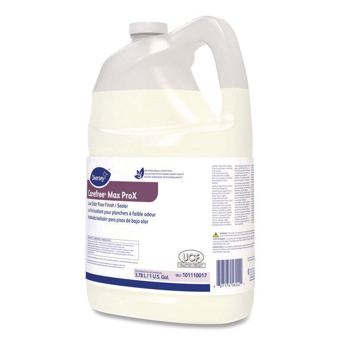 Carefree Max ProX Low Odor Floor Finish Sealer, 1 gal Bottle, 4/Carton