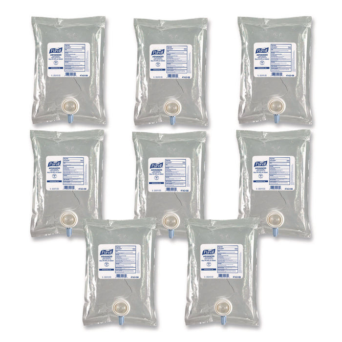 Advanced Hand Sanitizer Green Certified Gel Refill, For CS2 Dispensers, 1,000 mL, Fragrance-Free, 8/Carton