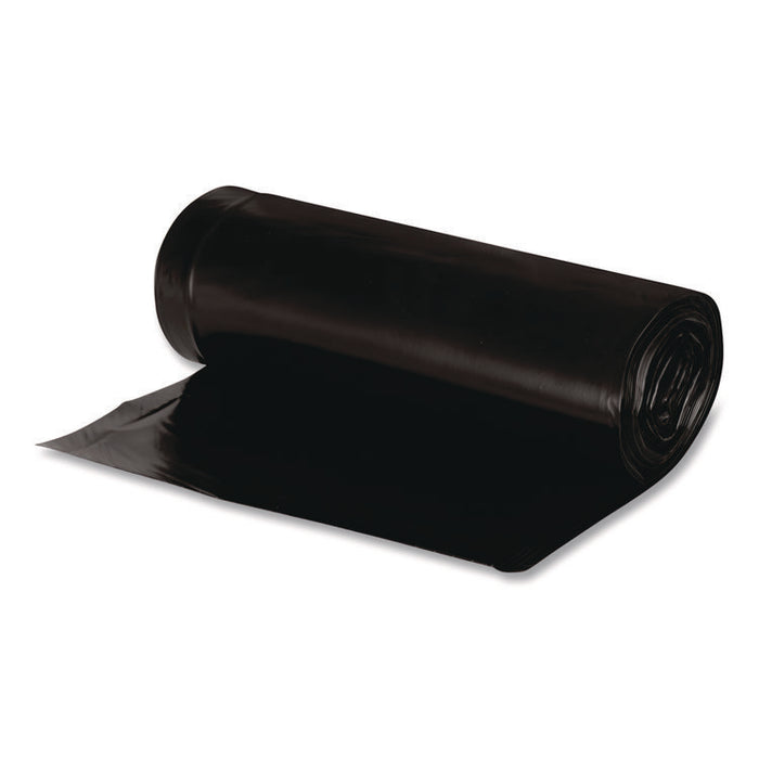 Linear Low Density Recycled Can Liners, 45 Gallon, 1.25 mil, 40" x 46", Black, 10 Bags/Roll, 10 Rolls/Carton