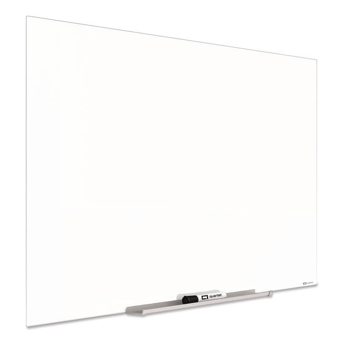 InvisaMount Magnetic Glass Marker Board, 85" x 48", White Surface