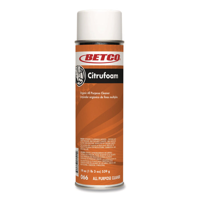 Citrufoam Cleaner/Degreaser, 19 oz Aerosol Spray, 12/Carton