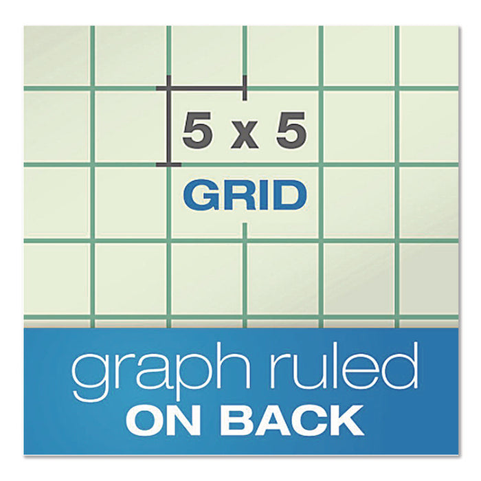 Evidence Engineer's Computation Pad, Quadrille Rule (5 sq/in, 1 sq/in), (100) Green-Tint 8.5 x 11 Sheets