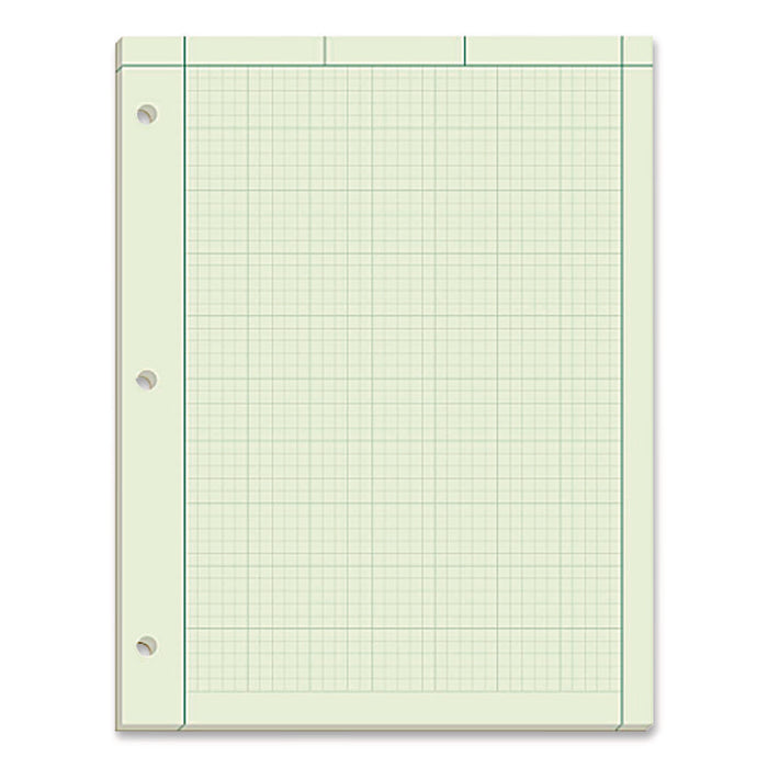 Evidence Engineer's Computation Pad, Quadrille Rule (5 sq/in, 1 sq/in), (200) Green-Tint 8.5 x 11 Sheets