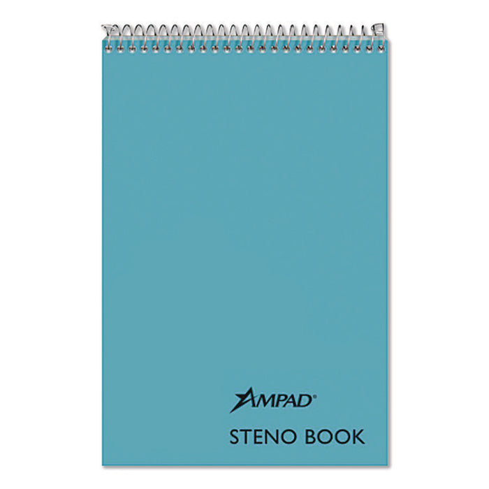 Steno Pads, Blue Cover, Gregg Rule, (80) Green-Tint 6 x 9 Sheets