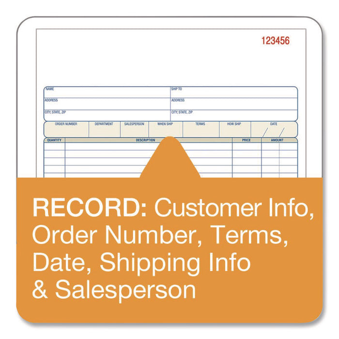 Multipart Sales Order Pad, Three-Part Carbonless, 8.34 x 10.19, 50 Forms Total