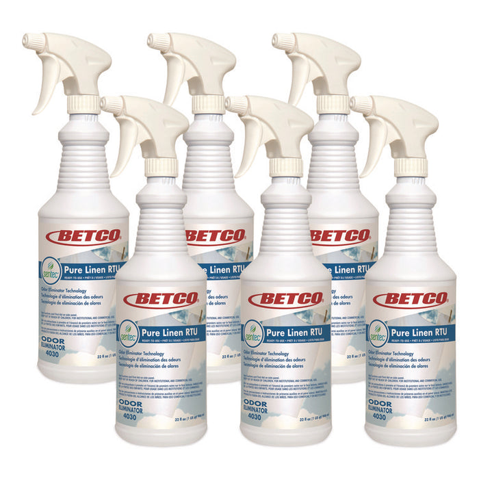 Pure Linen RTU Odor Eliminator, Pure Linen, 32 oz Spray Bottle, 6/Carton