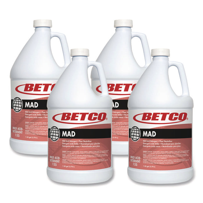 MAD Detergent, 1 gal Bottle, 4/Carton