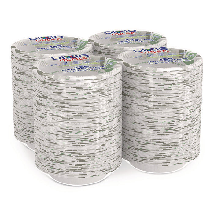 Pathways with Soak Proof Shield Heavyweight Paper Bowls, WiseSize, 12 oz, Green/Burgundy, 125/Pack, 4 Packs/Carton