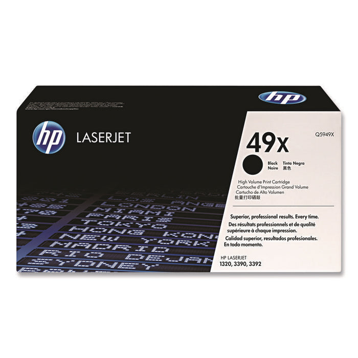 HP 49X, (Q5949X) High-Yield Black Original LaserJet Toner Cartridge