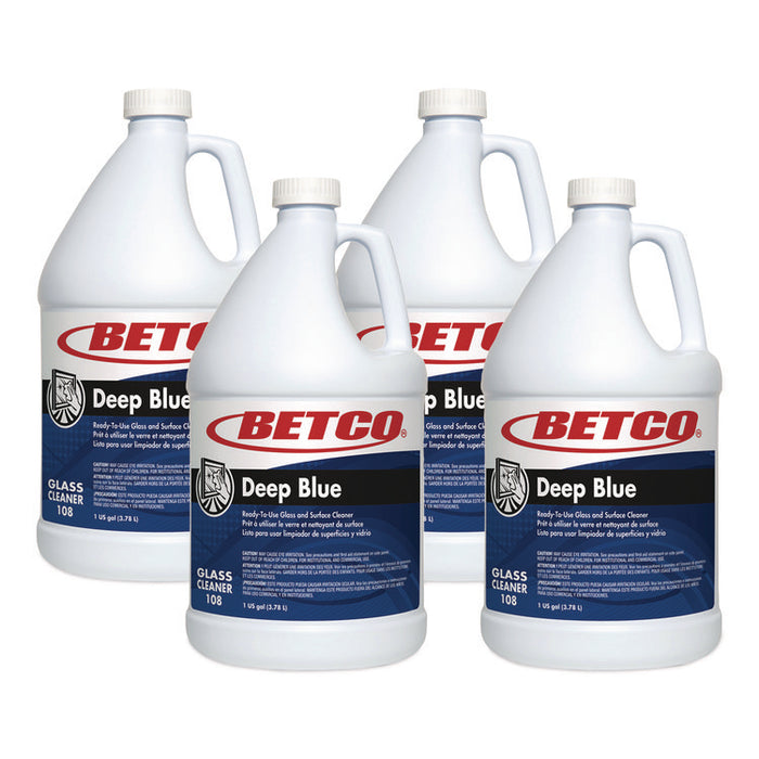Deep Blue Glass and Surface Cleaner, 1 gal Bottle, 4/Carton