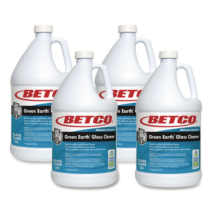 Green Earth Glass Cleaner, 1 gal Bottle, 4/Carton