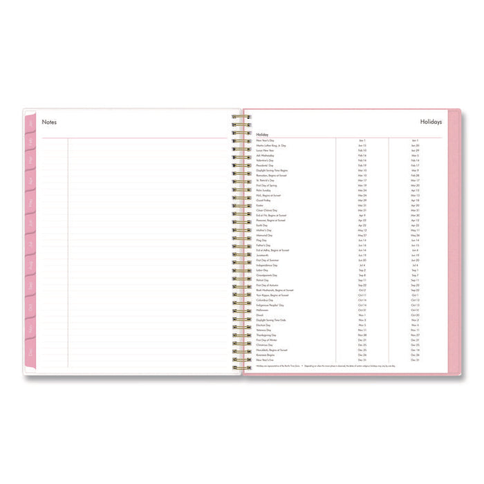 Mimi Pink Weekly/Monthly Planner, Floral Artwork, 11 x 8.5, Pink/Blue/Rose Cover, 12-Month (Jan to Dec): 2026