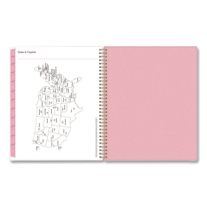 Mimi Pink Weekly/Monthly Planner, Floral Artwork, 11 x 8.5, Pink/Blue/Rose Cover, 12-Month (Jan to Dec): 2026