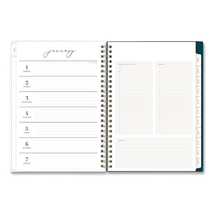Life Note-It Dania Weekly/Monthly Planner, Floral Artwork, 8.63 x 5.88, Teal/Pink/Blue Cover, 12-Month (Jan to Dec): 2026
