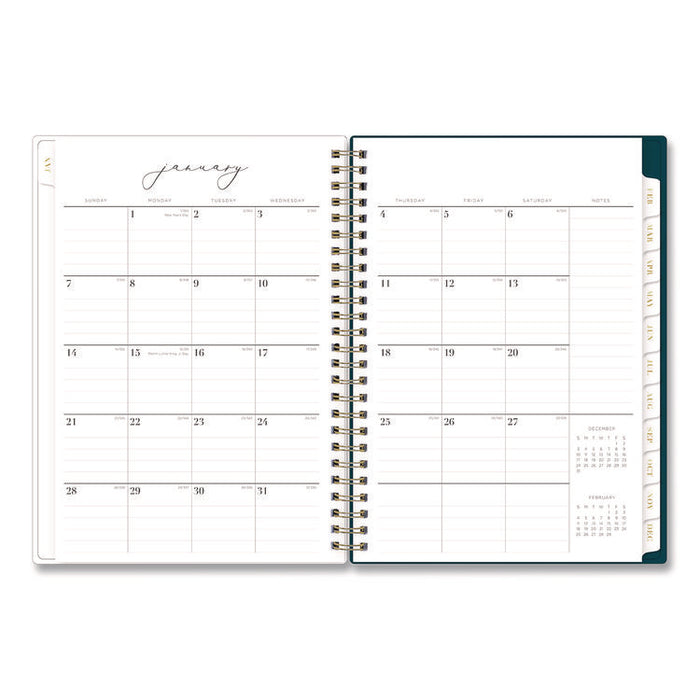 Life Note-It Dania Weekly/Monthly Planner, Floral Artwork, 8.63 x 5.88, Teal/Pink/Blue Cover, 12-Month (Jan to Dec): 2026