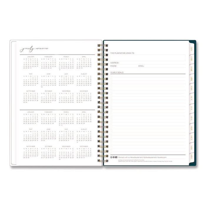 Life Note-It Dania Weekly/Monthly Planner, Floral Artwork, 8.63 x 5.88, Teal/Pink/Blue Cover, 12-Month (Jan to Dec): 2026