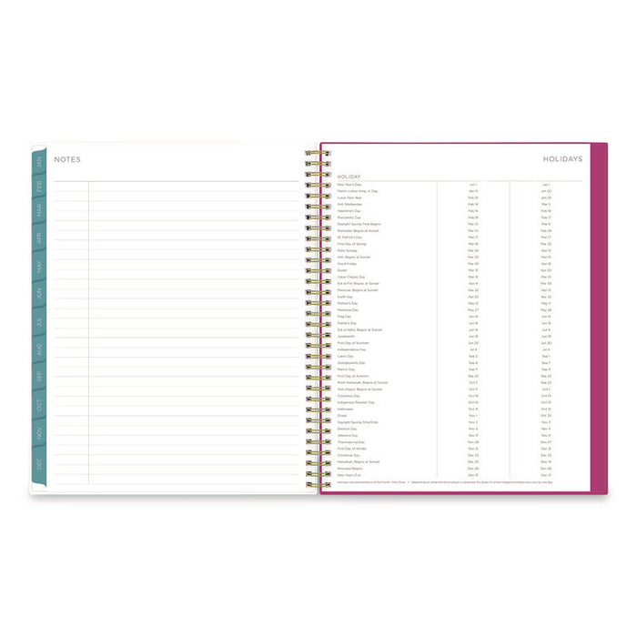 Kelly Ventura Magenta Bloom Weekly/Monthly Planner, Floral Artwork, 11 x 8.5, Multicolor Cover, 12-Month (Jan to Dec): 2026
