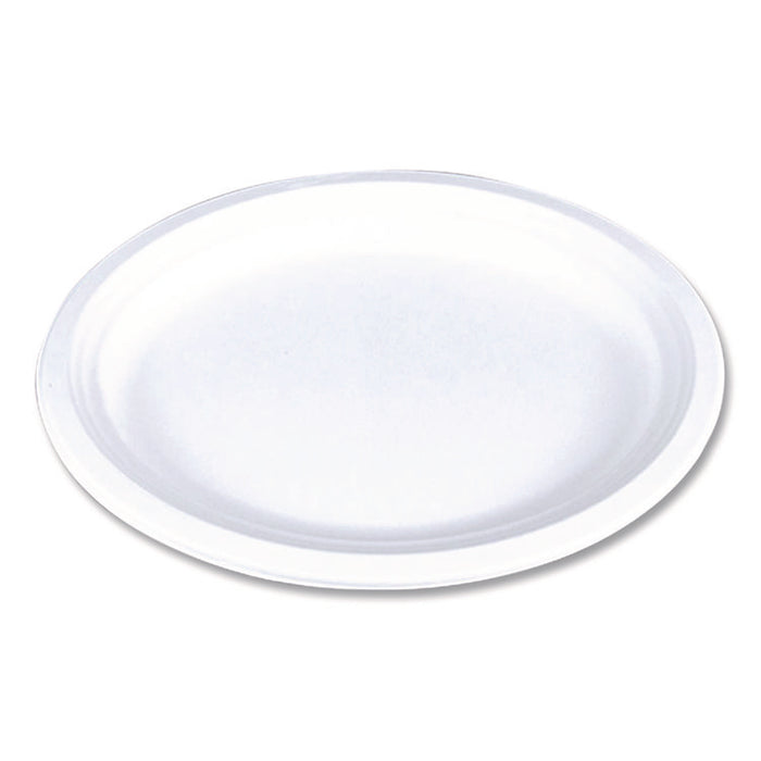 ChampWare Molded Fiber Tableware, Molded Fiber Platter, 12.5" dia, White, 125 Plates/Sleeve, 4 Sleeves/Carton