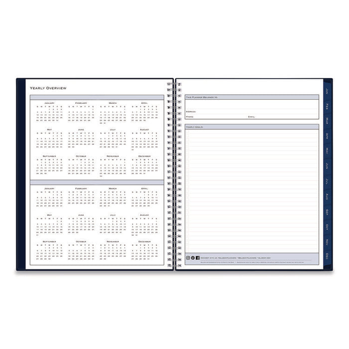 Passages Weekly Appointment Book and Monthly Planner, 11 x 8.5, Navy Cover, 12-Month (Jan to Dec): 2026
