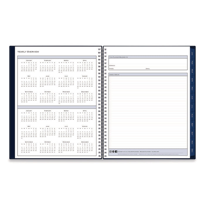 Passages Weekly/Monthly Planner, 11 x 8.5, Navy Cover, 12-Month (Jan to Dec): 2026