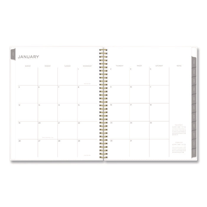 Mimosa Weekly/Monthly Planner, 11 x 8.5, Floral Artwork, Yellow/Green/White Cover, 12-Month (Jan to Dec): 2026
