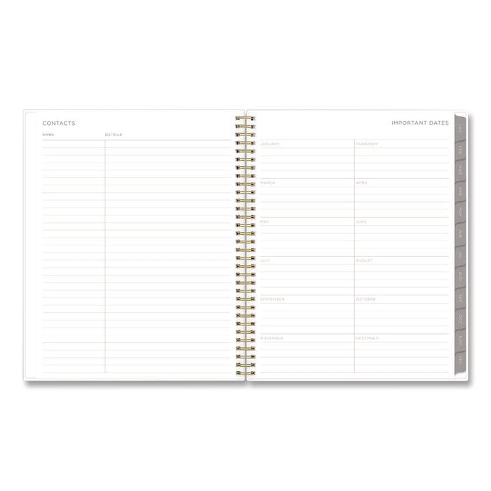 Mimosa Weekly/Monthly Planner, 11 x 8.5, Floral Artwork, Yellow/Green/White Cover, 12-Month (Jan to Dec): 2026