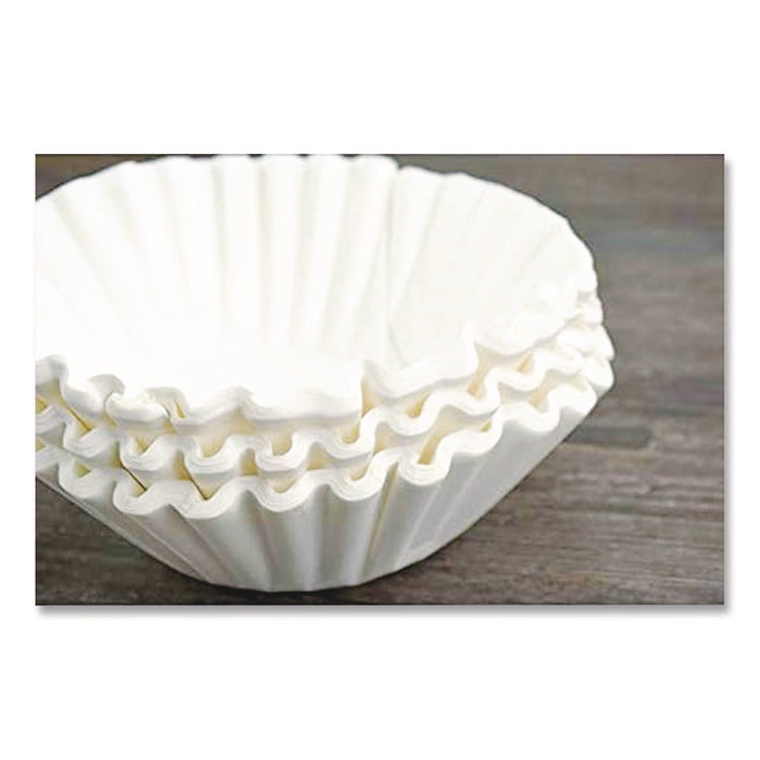 Commercial Coffee Filters, 6 gal Urn Style, Flat Bottom, 25/Cluster, 10 Clusters/Pack