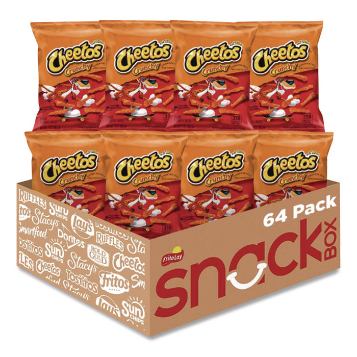 Crunchy Cheese Flavored Snacks, Flamin' Hot, 2 oz Bag, 64/Carton