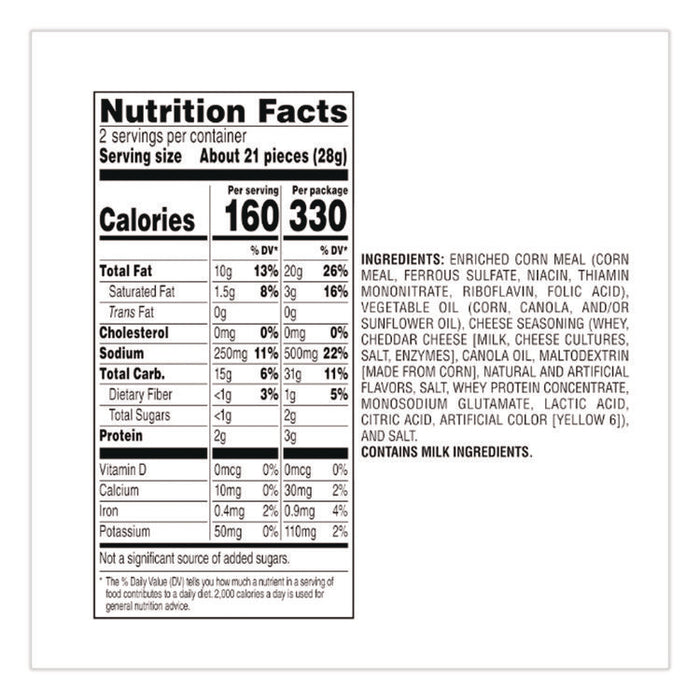 Crunchy Cheese Flavored Snacks, Flamin' Hot, 2 oz Bag, 64/Carton