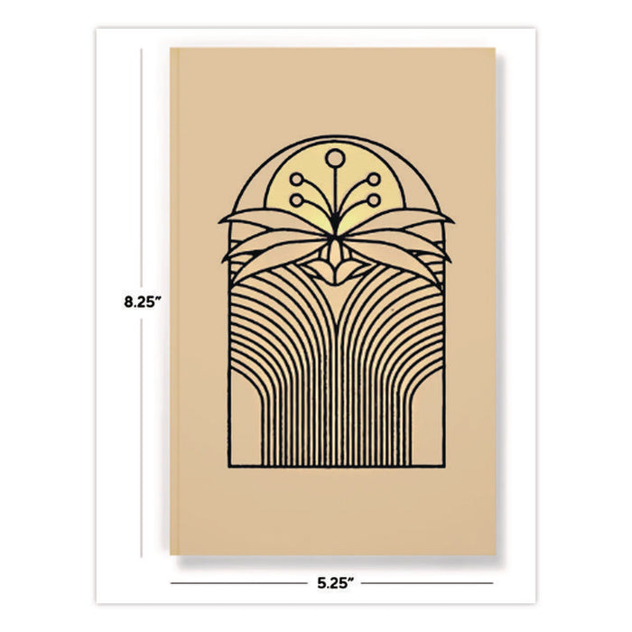 Kraft Layflat Softcover Notebook, Desert Bloom Artwork, Medium/College Rule, Desert Sand/Multicolor Cover, (72) 8 x 5 Sheets