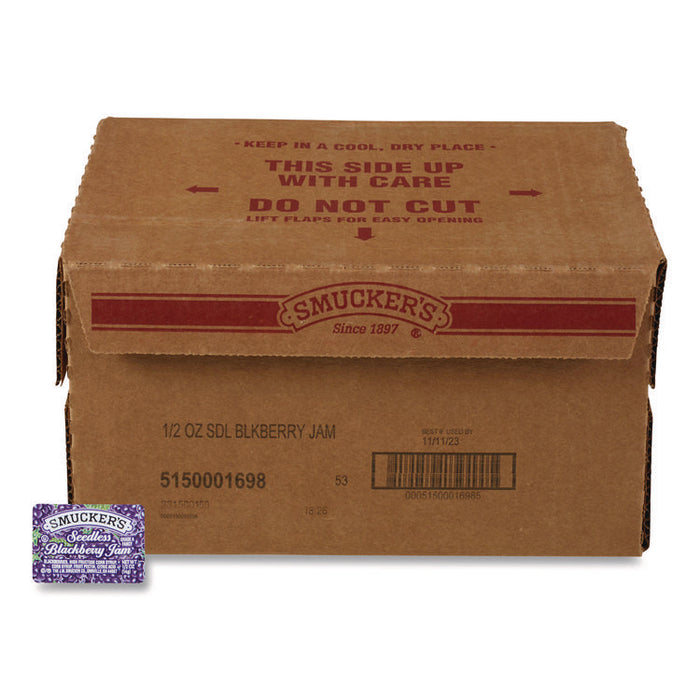 Jelly/Jam Plastic Portion Control Cups, Blackberry, 0.5 oz Cup, 200/Carton